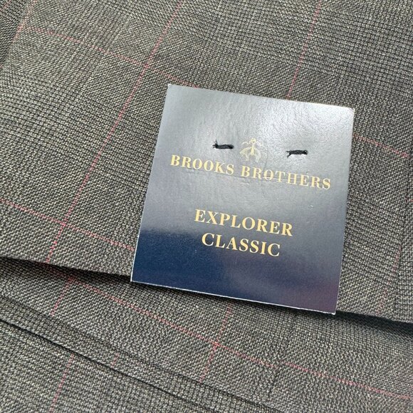 Brooks Brothers Explorer Classic Blazer Jacket 38R Brown Glen Plaid Sport Coat - Picture 2 of 14